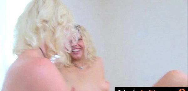  Two Amateur Hot Blondes Attack at Calendar Audition